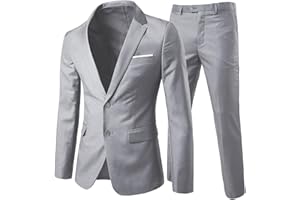 Allthemen Traje de Hombre Slim fit Trajes de 3 Piezas Chaqueta de Traje de Hombre para Boda de Negocios