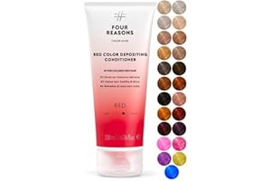 ‎FOUR REASONS FOUR REASONS Farbmaske – Rot – (19 Farben) Tönungsbehandlung, farbgebende Spülung, tonisiert und verbessert farbbehandeltes Haar – semipermanente Haarfarbe, 6,76 fl oz