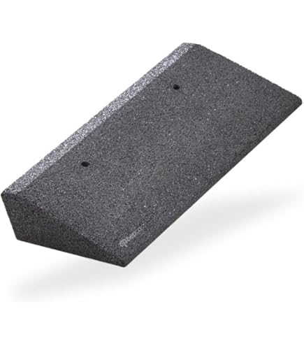 bepco Stoeprand helling dubbelzijdige schuine kanten, l x b x h: 50 x 25 x 4 cm van rubber (zwart) oprijplaat, drempelhelling, met ingelegde sluitringen voor bevestiging
