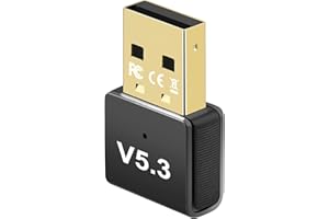 Sharelove Bluetooth Adapter PC 5.3 Bluetooth Dongle, Bluetooth Transmitter Receiver for Windows 11/10/8.1 Computer Laptop, Plug & Play EDR and BLE Modes, for Controller Mouse Headset Tablet Printers