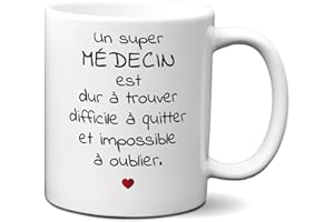 L'ESPRIT DES ANGES Tasse Mug Original - Médecin dur à Trouver - Idée Cadeau Homme Humour Docteur Soignant Collègue de Travail Médical