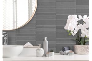 Proclad Aquaclad Silver (Small Tile) 2.8m x 250mm PVC Wall Panel (one) - Waterproof for Home and Bathroom Cladding Panels with Tongue and Groove Fit - Perfect for Bathroom Cladding