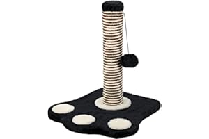 Taylor & Brown 40cm Tall Cat Scratching Post, Cat Scratcher Kitten Scratch Post for Indoor Cats with Sisal Pole 360° Rotating Hanging Ball, Durable Cat Furniture Covered with Soft Plush Carpet