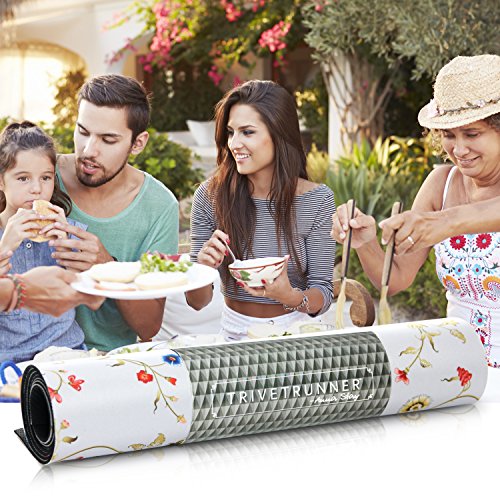 trivetrunner: Untersetzer und Tischläufer – Deko Küche Tisch Décor schützt Arbeitsplatten und Oberflächen vor heißen Teller, Töpfe und Geschirr – rutschsicher, Floral Design - 4