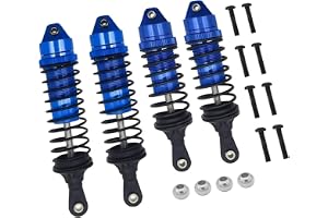 For Traxxas Slash 4X4 VXL 2WD Rustler for Stampede for Hoss 1/10 RC Bil Fram Bak Uppgraderingsdelar 4st, Metall Stötdämparsat