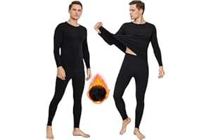 INNERSY sous Vetement Thermique Homme Manches Longues Ensemble Haut et Bas Thermiques Ski Hiver Automne