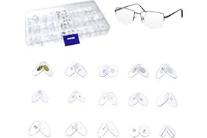 MMOBIEL 150 par zestaw naprawczy okularów, przezroczyste, do okularów przeciwsłonecznych, 15 różnych kształtów