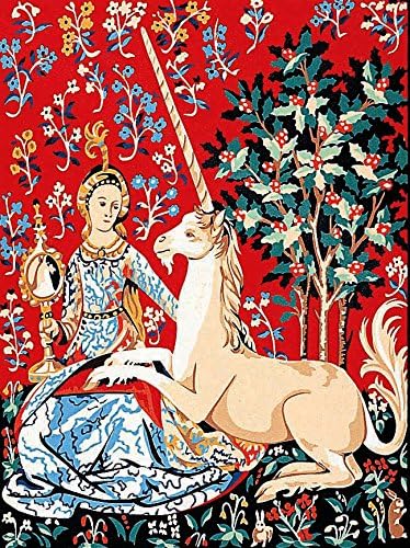 Margot de Paris "La Dame A La Licorne La Vue" Printed Tapestry Canvas, Multi-Colour