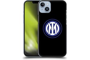Head Case Designs Licenza Ufficiale Inter Milan Logo su Nero Distintivo Custodia Cover Dura per Parte Posteriore Compatibile con Apple iPhone 14 Plus