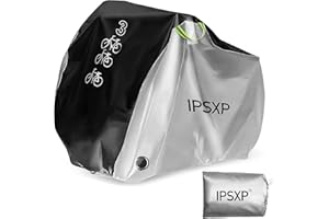 IPSXP Housse Vélo pour, Exterieur Housse de Vélo avec Trous pour Antivols, pour jusqu'à 29 Pouces VTT Bicyclette Moto Vélo de Montagne Route Électrique Scooter,pour 1-3 Bicyclettes