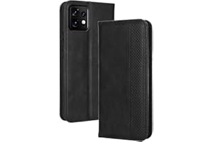 RankOne Etui z portfelem do Motorola Moto ThinkPhone / Lenovo ThinkPhone (6,6 cala), magnetyczne etui skórzane z klapką z przegródkami na karty czarne