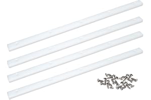 GYOFFULL Crosscut Sled for Table Saw UHMW Plastic 3/4" X 3/8" X 17" with Predrilled Holes and Screws Ideal for U Tracks Woodworking, Miter Slots, Router Table and Bandsaws(4 Bars)