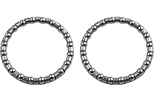 JONIKUPER 2 Pieces Bicycle Headset Caged Ball Bearing Set, 1 1/8Inch Inner Diameter 32mm, for Race Cycling Components Replacement Parts, Metal Construction