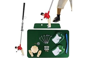 GIVOKE Mini Golf Game Set, Funny Tiny Golfer Game Set, Mini Golfing Man Golf Training Toys For Kids/Adult Play Indoor Games (Red)