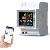 DEWIN WiFi Electric Consumption Meter, AC 40-300V 100A 6 in 1 Electric Meter Digital Electricity Meter Single Phase Energy Me
