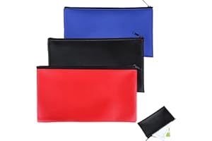 HACHERA Busta Porta Soldi, 3 Pezzi Pochette Piatta, Borsa Per Documenti E Soldi, Borsa Per Soldi Con Chiusura, Marsupio Per Monete, Portamonete, Per Contanti Passaporti E Documenti