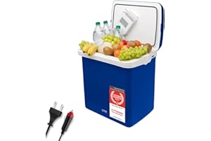 TZS First Austria Nevera Portatil Electrica 32 litros | conexión de 12 V y 230 V | con enchufe de 12 V para el coche | para camping, festivales y viajes | con función de enfriar y mantener caliente