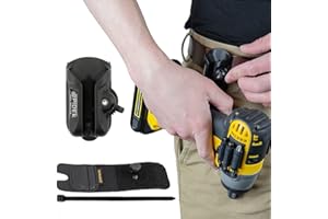 Spider Tool Holster Set - Self Locking, Quick Draw Belt Holster Clip + Elastic Tool Grip - Improve The Way You Carry Your Power Drill, Driver, Multitool, Pneumatic, Flashlight, Hammer, Saw and More!