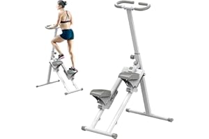 TVDUGIM Scalatore verticale per esercizi di palestra a casa, pieghevole, scalatore verticale per allenamento completo, con capacità di carico di 136 kg (bianco)