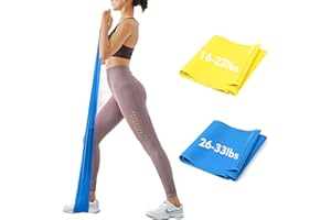 iMoebel Fitness Band Gymnastikband Fitnessbänder - 2 STÄRKEN 8-10kg/12-15kg Premium Lang 1,8/2 Meter Übungsband widerstandsbänder für Yoga, Pilates, Crossfit, Rehabilitation