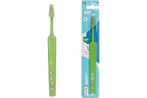 Spazzolino TePe Select Medium, 1pz, efficace per la rimozione della placca, testina affusolata, pulizia delicata con spazzolino medium per adulti