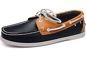 CrazycatZ Herren Leder Bootsschuhe Two Eye Bunt Boot Schuhe