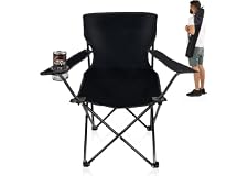 SHSYCER Folding Camping Chairs Portable - Lightweight Camping Chair with Arm Cup Holder, Light Backpacking Beach Outdoor Camp