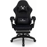 XANDOR XG400 Kumaş D&ouml;şemeli Gaming Koltuk Ayak Dayamalı Oyuncu Koltuğu 135&deg; Yatabilen Boyun Bel Yastıklı Bilgisayar Sandalyes