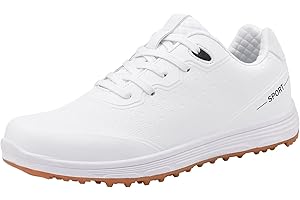 SDEQA Golf Shoes Womens Spikeless Outdoor Waterproof Trainers Breathable Anti-Skid Big Size
