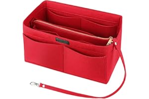 Ropch Organisateur de Sac à Main en Feutre, Sac de Rangement Intérieur Bag in Bag pour Femmes avec Sac à Fermeture éclaire et Porte-clés