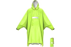 Anyoo Lekki Wodoodporny Oddychający Ripstop Ponczo z kapturem do aktywności na świeżym powietrzu