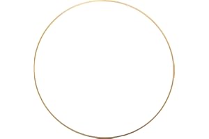 Blümelhuber Anelli in metallo per fai da te, decorazione per matrimoni, decorazioni dorate, piante secche, ghirlanda di fiori secchi (50 cm)