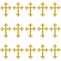 Distintivo Gesù Ricamato WEBEEDY 4 Pezzi Craft Strass Di Cristallo Croce Design Patch Applique Cucire Su Distintivo Applique Vestiti Borse Accessori Per Cucire Decorati Coprisella Moto Cross - copertina