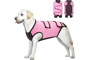 ASENKU Body Post Operatorio Cane Femmina Tutina Recupero Cane per Ferite Pigiama per Cani Protezione Postoperatoria Vestito Cane Colletto Alternativo Dopo l'intervento Chirurgico
