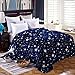 Bedding Extra Soft Coral Fleece Blanket Lightweight Thickening Throw/Bed Blanket Color Blanket Starry Sky-Blue Full(71"X79")