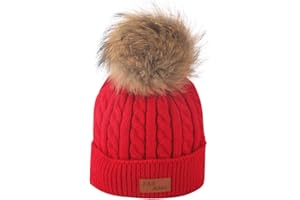 Topgrowth Cappello Cappellini Neonato Invernale di Lana Lavorato Bambino Cappelli Bambina Carina Berretto A Maglia con Pom