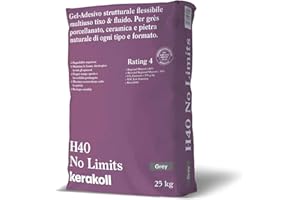 COLLA ADESIVO PER PIASTRELLE KERAKOLL H40 NO LIMITS GRIGIO kg. 25