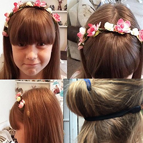 WTB 1PC Mädchen Blumen-Fee Bohemian Braid-Hochzeit Strand-Tiara-Kronen-Haar Stirnband - 5
