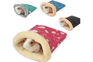 Luoji Hamster Sleeping Bag Warm Pet Bed Small Animal Sleeping Pouch Winter Soft Small Pet Nest For Hamster Guinea Hedgehog Rat Chinchillas (Color Random)