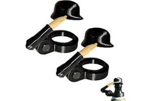 GWAWG Bierflaschen Helm Flaschenverschluss 2 Stück,Lustiger Salute Soldaten Bierhelm Staubdichter Bierflaschenverschluss Schwarz, Wiederverwendbar Bier Zubehör Männer Geschenk Deko