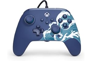 PowerA Manette filaire Advantage pour Xbox Series X|S - Vague aqua, manette de jeu, manette de jeu vidéo filaire, manette de jeu, Xbox Series X|S