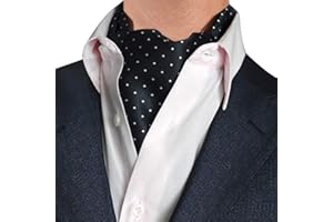 STTLZMC Cravatta Uomo Paisley Floreal Ascot Fazzoletti Tessuto in Seta Matrimonio Business