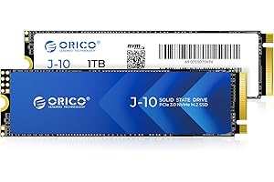 ORICO NVMe SSD 1TB M.2 with Heatsink, Up to 3100MB/s PCIe Gen3x4 2280 Internal Solid State Drive, SLC Cache 3D NAND, Compatible with Laptop and PC Desktops -J10