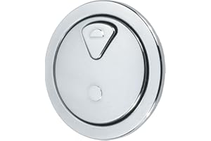 Thomas Dudley 73.5Mm Round Vantage Dual Flush Round Push Button 327732, Chrome