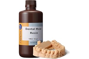 Antinsky Modelo dental de resina de molde dental para impresora 3D DLP LCD Resina 405 nm Alta precisión Baja contracción y alta temperatura Beige 1 kg