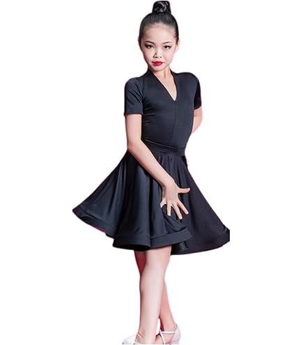 Abito Da Ballo Bambina Con Nappe E Paillettes - Latino, Salsa, Samba - Taglie S/M/L/XL