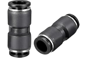 sourcing map Plastic Straight Union Push to Connect Tube Fitting 10mm OD Push Fit Lock 10pcs