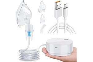 [Portatile] Macchina Aerosol per Adulti e Bambini, MROOYI 2023 Aggiornamento Macchinetta Aereosol, Alimentazione DC 5V2A, Riduzione del 60% del Rumore del Motore, Formato Mini per Esterno e Viaggio