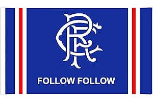 GIFTS 4 ALL Giant Official RANGERS Football Crest Scottish Champions Flag, Rangers Fans Flag, Rangers Banner Flag, Rangers Follow Follow Flag