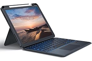 SEENDA Custodia con Tastiera Touchpad per iPad 10.9" 2022, Layout QWERTY Italiano, Tastiera con 11 retroilluminazione, Trackpad sensibile, Copertura protettiva per iPad 10.9" 10ª gen, Nero